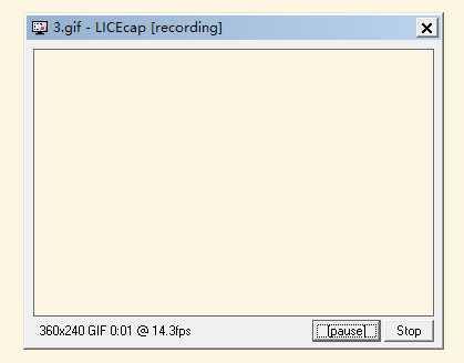 录制中的 LICEcap 界面截图