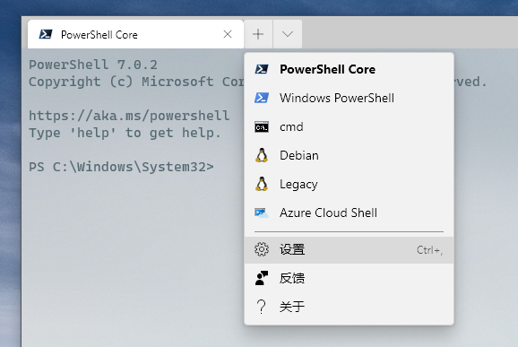 打开 Windows Terminal 配置