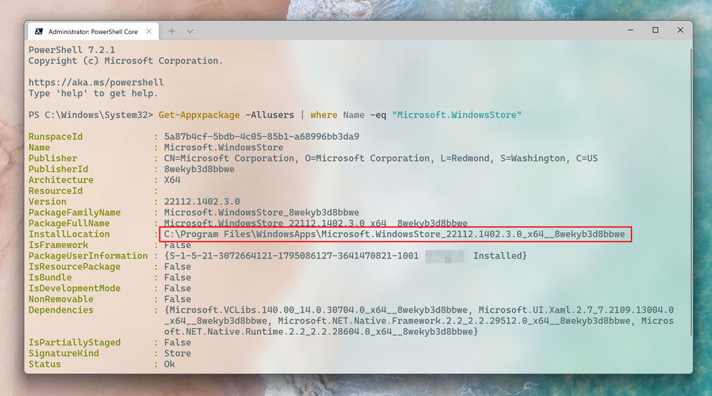 get_msstore_location